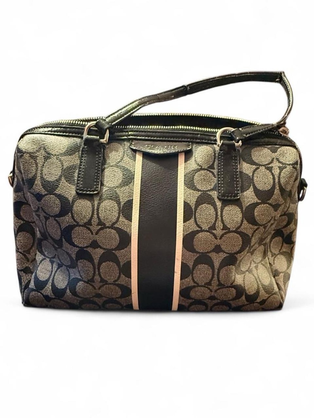 🖤 Vintage Y2K/Retro Coach Signature Stripe Nancy Satchel)🖤